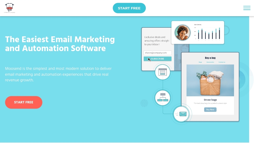 Moonsend- best free email newsletter service