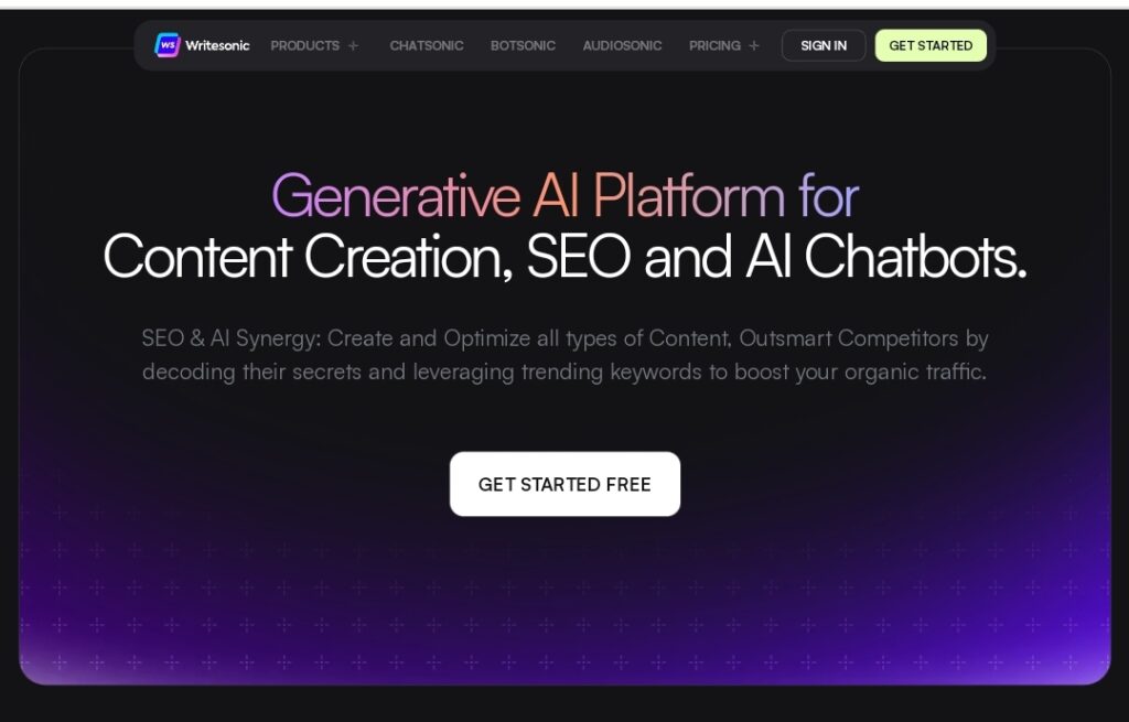 Writersonic Ai content generator